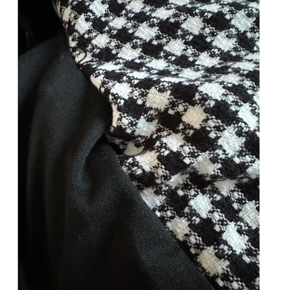 Vintage IZ Byer Black Long Sleeve Mini Dress with Houndstooth Shrug size Small - Picture 6 of 10